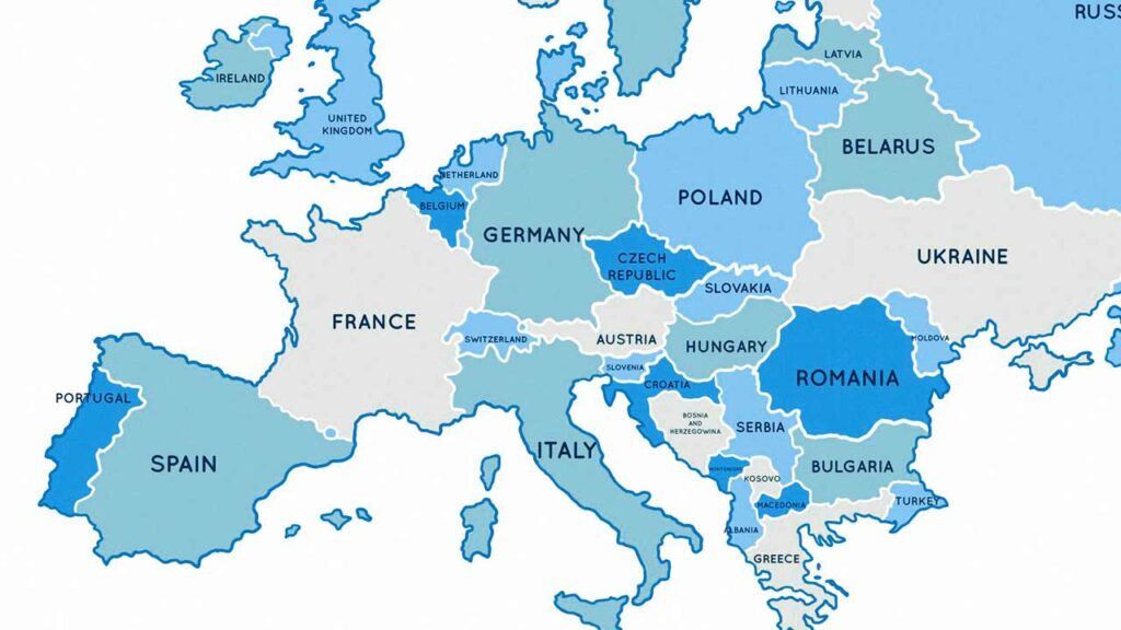 Carte de L'Europe